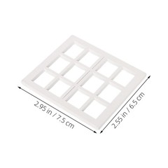 8Pcs Sturdy Miniature Wooden Dollhouse Window Frames White DIY Craft Accessories