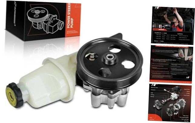 Power Steering Pump, with Pulley & Reservoir, Pump with Pulley & Reservoir