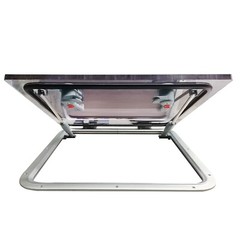 ISURE MARINE Boat Square Aluminum Alloy Frame Porthole Tempered Glass 500*500mm