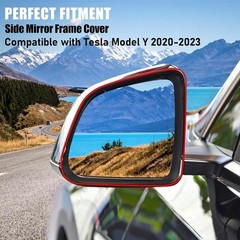 Compatible with Tesla Model Y Side Mirror Cover Housing 2018-2024, Left Driver S