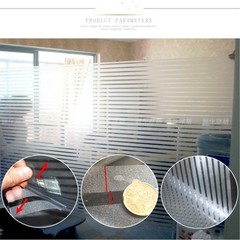 White Privacy Frosted Film Frost Glass Window Film Striped Shutters Sticker New