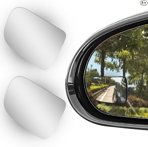 2Pcs Blind Spot Mirrors, Removable Adjustable Angle Round Wid Color: 2Pcs-Oval