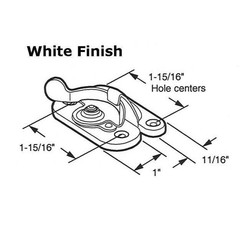 Sash / Cam Lock – Wood Sash Hardware, Stamped Steel – White