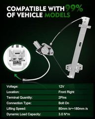 Front Right Passenger Side Power Window Regulator with Motor for:-Honda