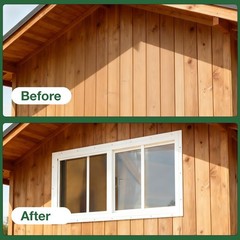 2 Pack 8″x16″ Sliding Windows with Tempered Glass & Removable Screen for Shed, C