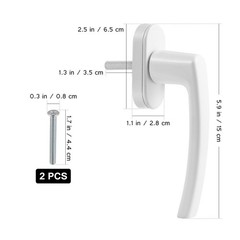 Durable White Inner Window Handle with Anti Slip Grip for Residential Use