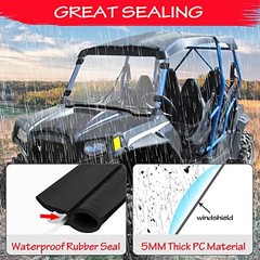 Scratch-Resistant UTV Front Windshield Compatible with Polaris RZR 800/S