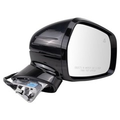 Passenger Side Power Heated Mirror with Blind Spot Indicator Smooth Black