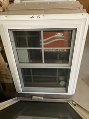 Qty Of 1 Thermo-Tech Vinyl Double Hung Energy Efficient Window 27.5” X 35.5”