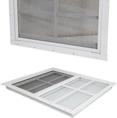 Versatile 12″ x 18″ Sliding Shed Windows with Aluminum Frame & Screens, 2 Pack