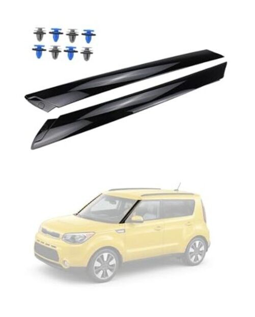 Windshield A-Pillar Trim Molding Set Compatible with 2014-2019 Kia Soul, Left
