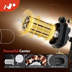Power Window Regulator with Motor Front Driver Side Compatible with Honda