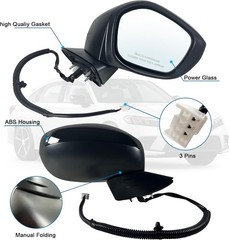 Left Driver side Mirror Fits 2022 2023 2024 2025 HONDA CIVIC Sedan/Hatchback Wit