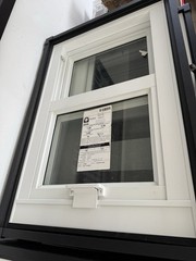 Sentinel Single-Hung Casement Home Window White Aluminum Double-Pane Laminated