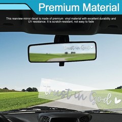2PCS Rearview Mirror Decal Stickers, Self Affirmation Reminder Vi Color: White