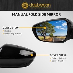 Left Driver Side Mirror Compatible with 2017 2018 Kia Forte with Left, Heated