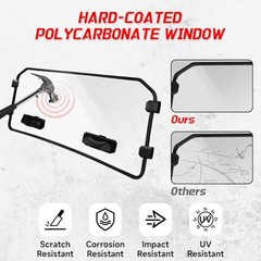 Vented Full Windshield Compatible with 2016-2025 General 1000, General 4