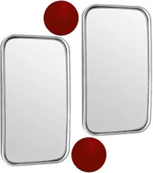 2PCS Rectangular Blind Spot Mirror, 3.5″ x 2″ 360° Rot Color: Rectangle/Silver