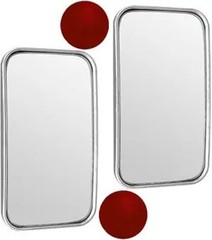 2PCS Rectangular Blind Spot Mirror, 3.5″ x 2″ 360° Rot Color: Rectangle/Silver