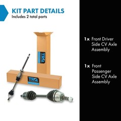 Front Driver and Passenger Side CV Axle Assembly Set 2 Piece Compatible with