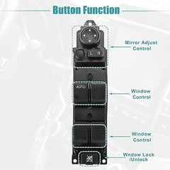 Front Left Driver Side Power Window Switch Fits Mazda 2 Sport Touring 2011