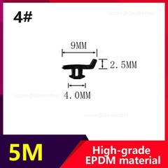 EPDM Window & Door Gasket Seal Flipper Double Glazing Rubber Draught Seal 5M