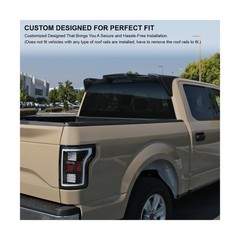 Spec-D Tuning Matte Black ABS Cab Roof Spoiler for 2015-2020 Ford F150 Models