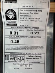 Marvin Vinyl Clad Windows (1) 57×36, (2) 45×36. New in crates. Dark Green