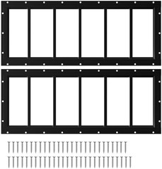 2 Pack Shed Windows 10″x35″, Transom Window Fixed Design with Tempered Glass for