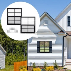 2 Pack Shed Windows 14” x 21” Household Windows W/ Tempered Glass & Fiberglass