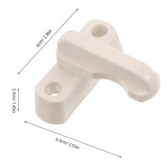 1 Set White Durable Window Bolt Latch Plastic Metal Casement Security Lock