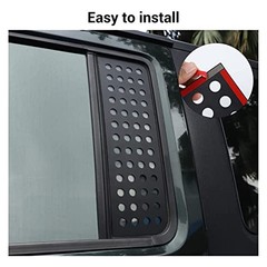 Rear Door Window for JK Unlimited 2007-2017 , Aluminum Alloy , 2 Pieces , 4