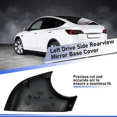 Compatible with Model Y Mirror Lower Cover 2018-2025, Left Side Black Model Y