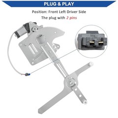 741-844 Front Left Driver Side Power Window Regulator with Motor, Compatible