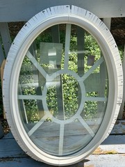 New Replacement Window M&W Oval 18.375 X 30.375 Double Pane Vinyl Made In USA