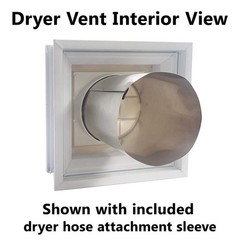 17.25 x 11.5 in. Frameless Wave Glass Block Window with Dryer Vent
