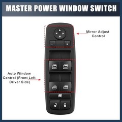 Power Window Switch, Front Left Driver Side Window Control Switch