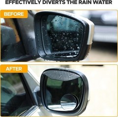 Car Blind Spot Mirrors with Rain Visor (2 Pack) – Con Color: Circle With Visor