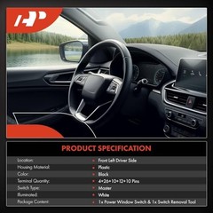 15883323 Front Driver Side Master Power Window Switch & Bezel Compatible with