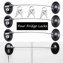 1 Set Child Safety Refrigerator Lock Oval for Cabinet Dishwasher Toilet Adhesive