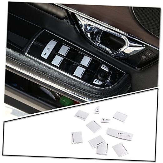 Car Window Glass Lift Button Trim Cover Sticker Fit for Jaguar XF 2012-2015,