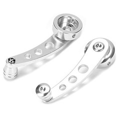 Car Window Handle Winder Riser, Silver 3in CNC Aluminum Alloy Window Crank