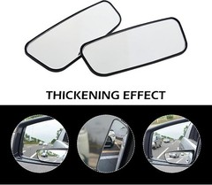 2-Pack Framed Rectangular Blind Spot Mirrors, Adjustable HD Convex Wide Angle Re