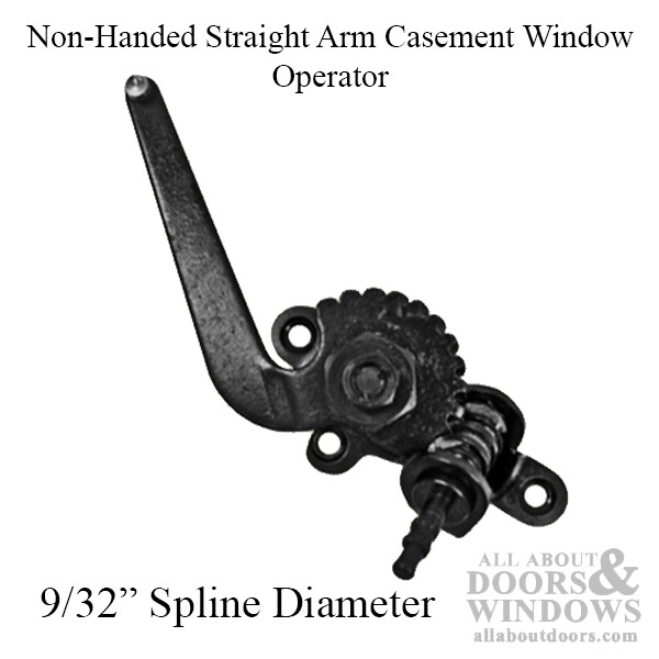 Peachtree Ariel Casement Window Non-Handed Straight Arm Operator – Black