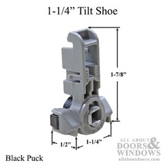 Tilt shoe, 1-1/4 – Black, Inverted Channel Balance