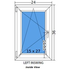 Elite Avora 24″ x 36″ Tilt and Turn in White