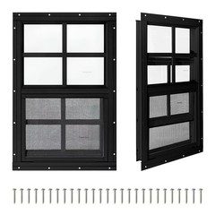 2 Pack 24″ x 36″ Sliding Windows with Tempered Glass for Shed
