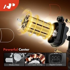 Front Passenger Side Power Window Regulator with Motor (6-Pin) | Compatible