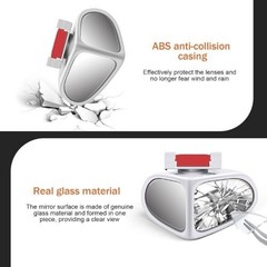 2 PCS Blind Spot Mirror, Double-Sided Wide Angle 360 Degree Adjustable Rearview