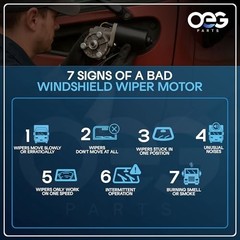 New Windshield Wiper Motor Compatible With Bluebird 30 NM Multiple Years Front